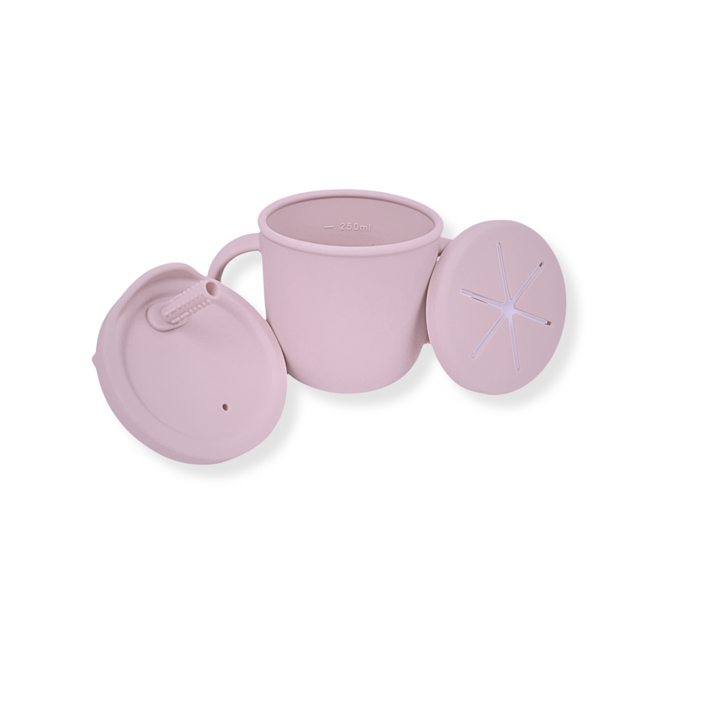 Vaso 3 en 1 (snack + popote sensorial) | Lila pink