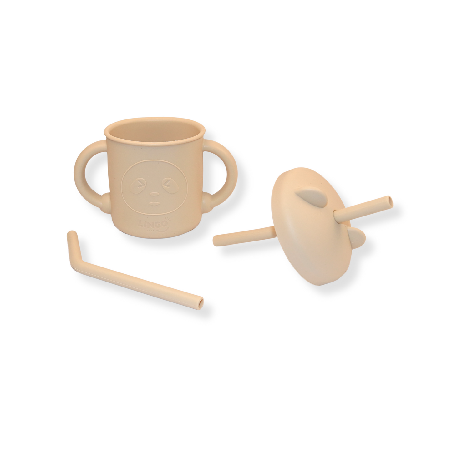 Vaso con popote little bear | Beige