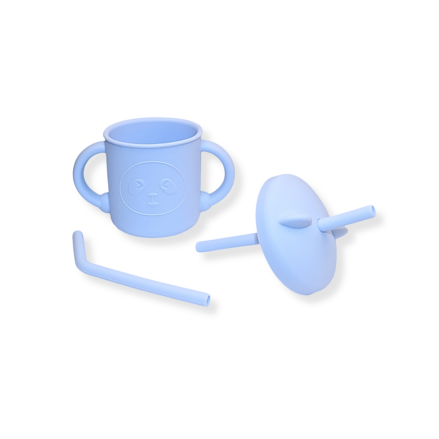 Vaso con popote little bear | Baby blue