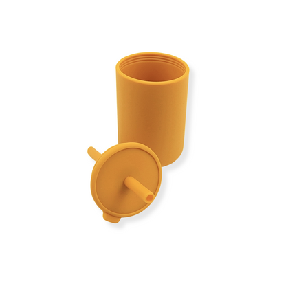 Vaso con popote cilindro | Mustard