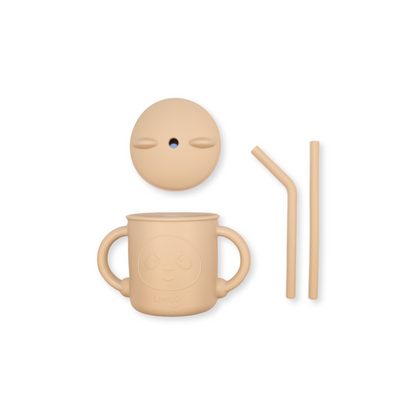 Vaso con popote little bear | Beige