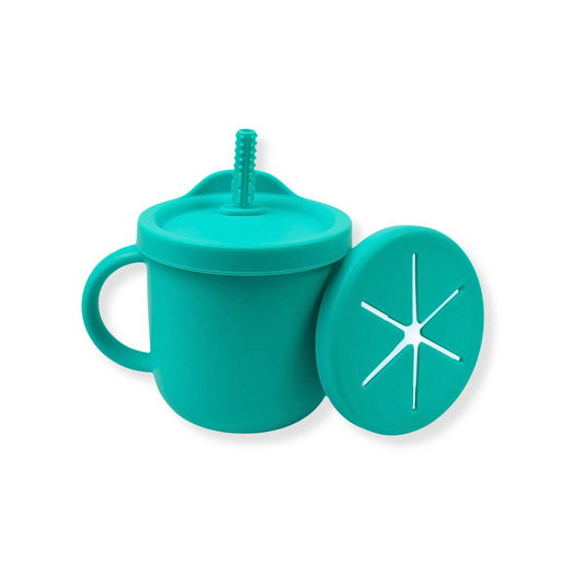 Vaso 3 en 1 (snack + popote sensorial) | Jade