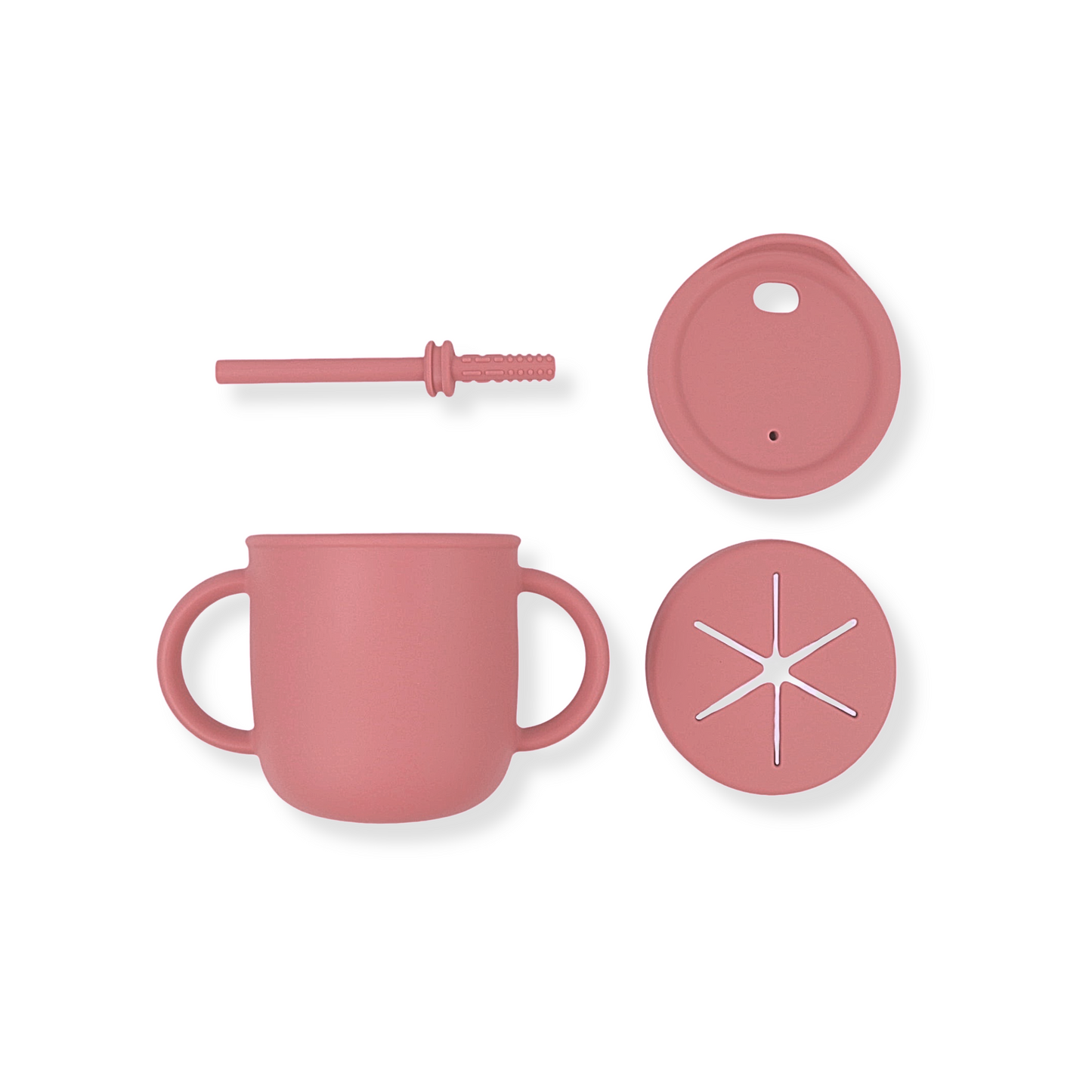 Vaso 3 en 1 (snack + popote sensorial) | Rosewood