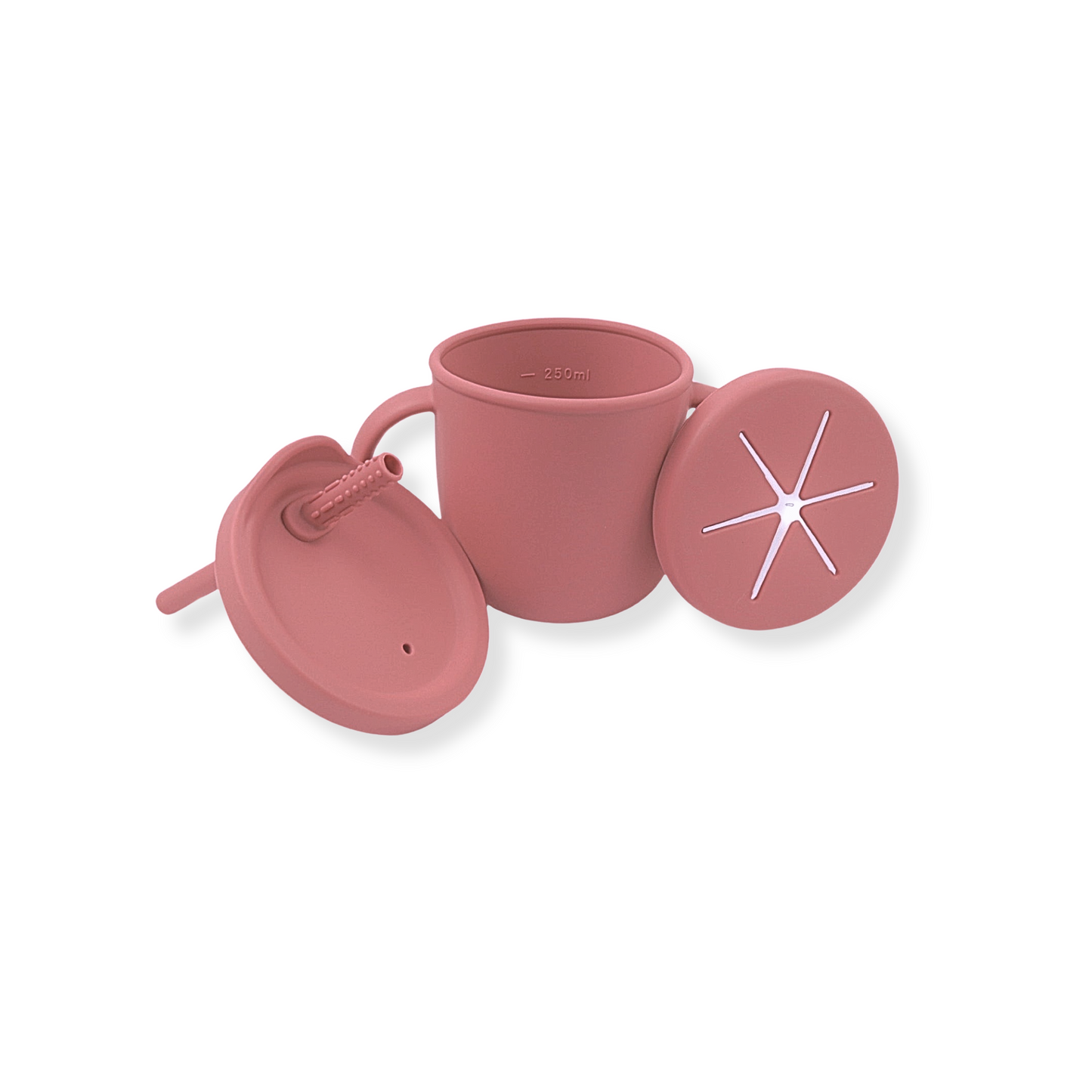 Vaso 3 en 1 (snack + popote sensorial) | Rosewood
