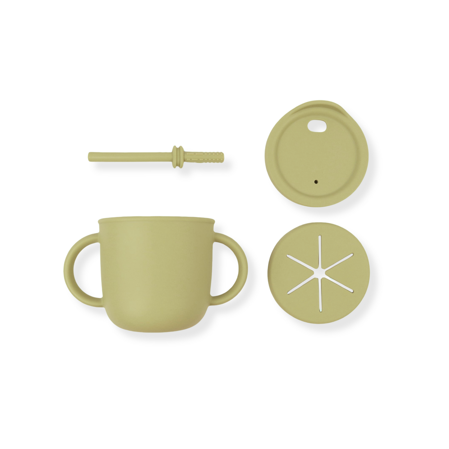 Vaso 3 en 1 (snack + popote sensorial) | Apple
