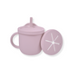 Vaso 3 en 1 (snack + popote sensorial) | Lila pink