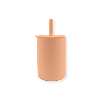 Vaso con popote cilindro | Sunset pink
