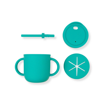 Vaso 3 en 1 (snack + popote sensorial) | Jade