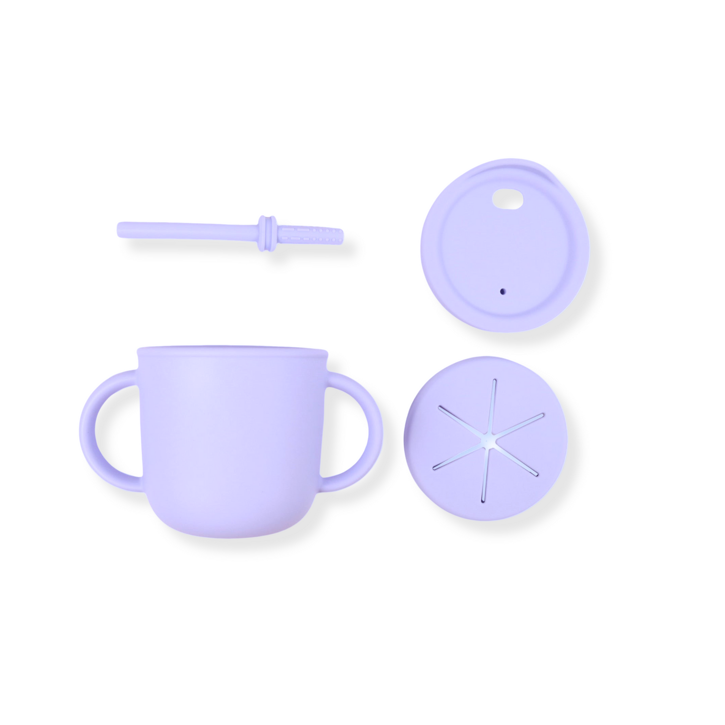Vaso 3 en 1 (snack + popote sensorial)| Lavander