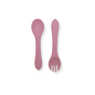 Par de cubiertos liso | Rosewood