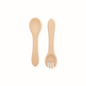 Par de cubiertos liso | Beige