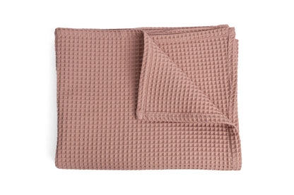 Mantita waffle | Dusty rose