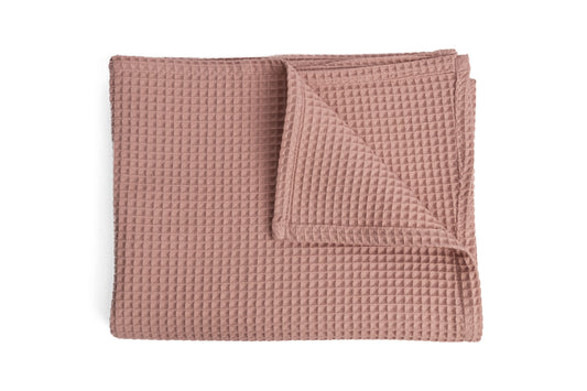 Mantita waffle | Dusty rose